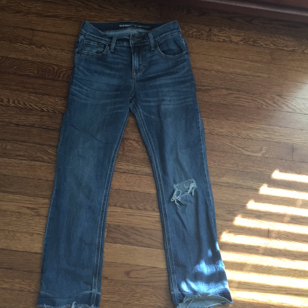 Blue fit and flare jeans